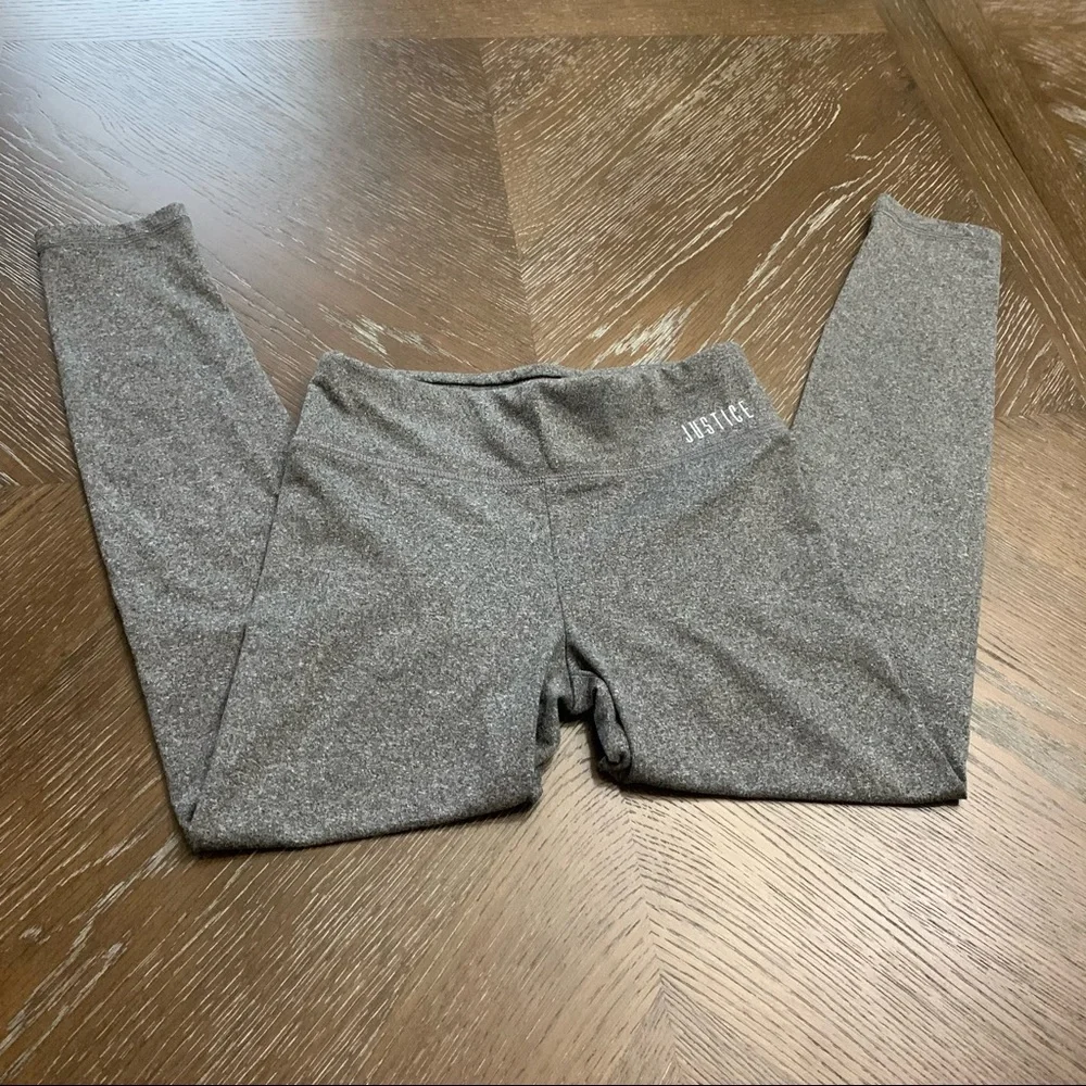 Justice gray stretchy leggings size 10